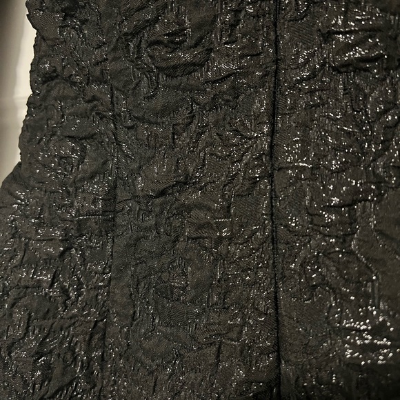 Zara puff sleeve textured weave dress with bow - Picture 7 of 10